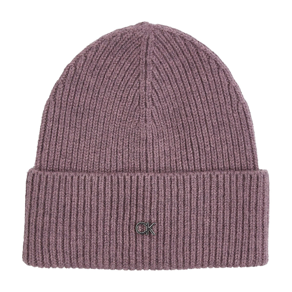 Calvin Klein Căciulă Chunky Rib CK Metal Beanie