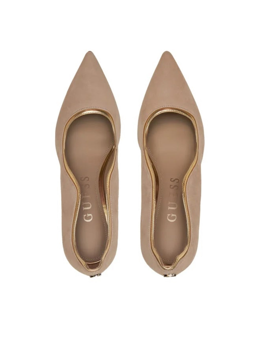 Guess Pantofi cu Toc Crem