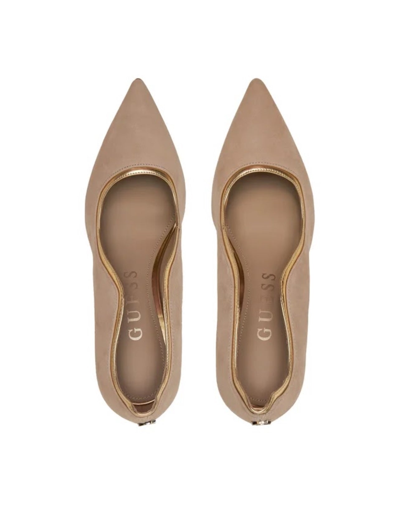 Guess Pantofi cu Toc Crem