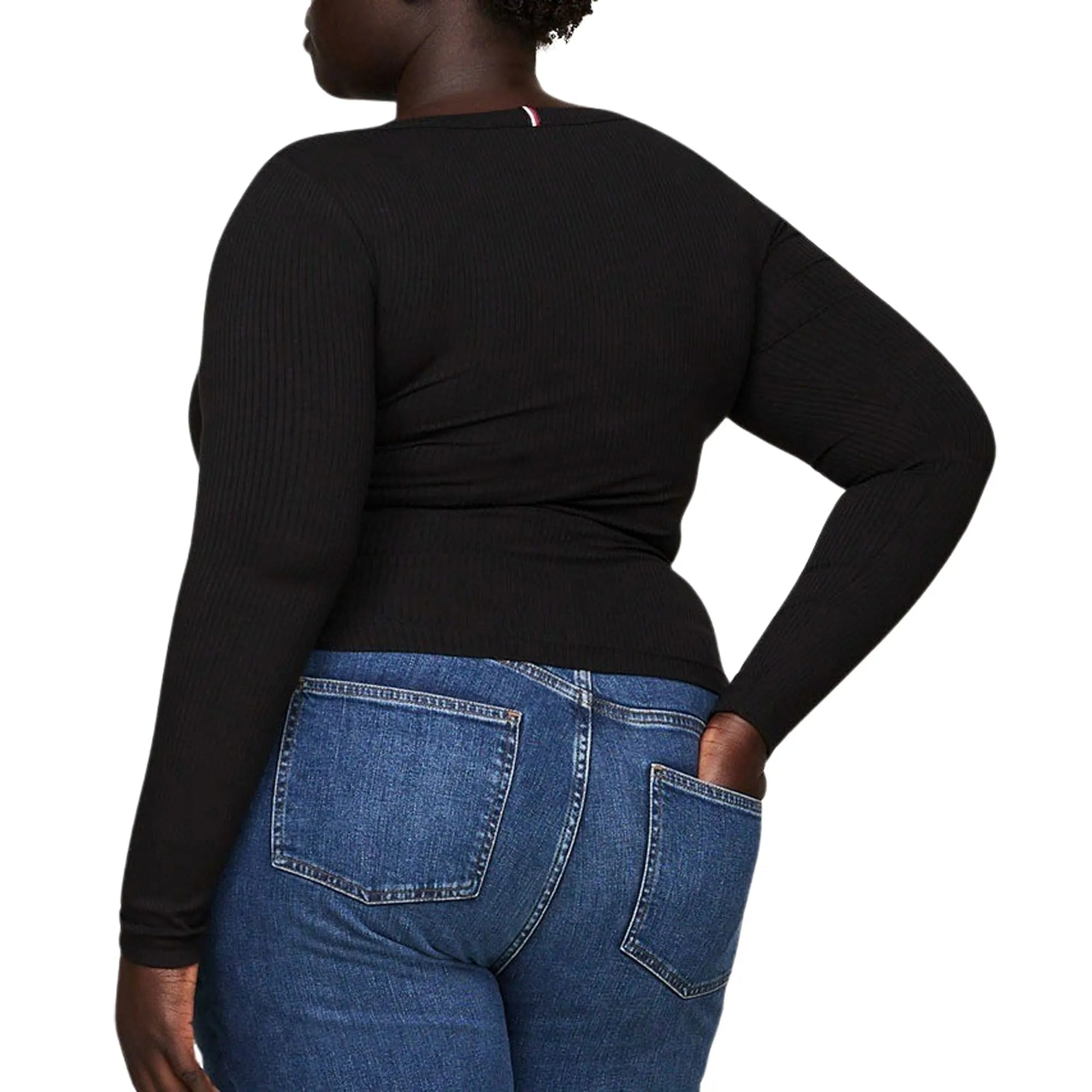 Tommy Hilfiger Bluză Slim 5X2 Rib Longsleeve