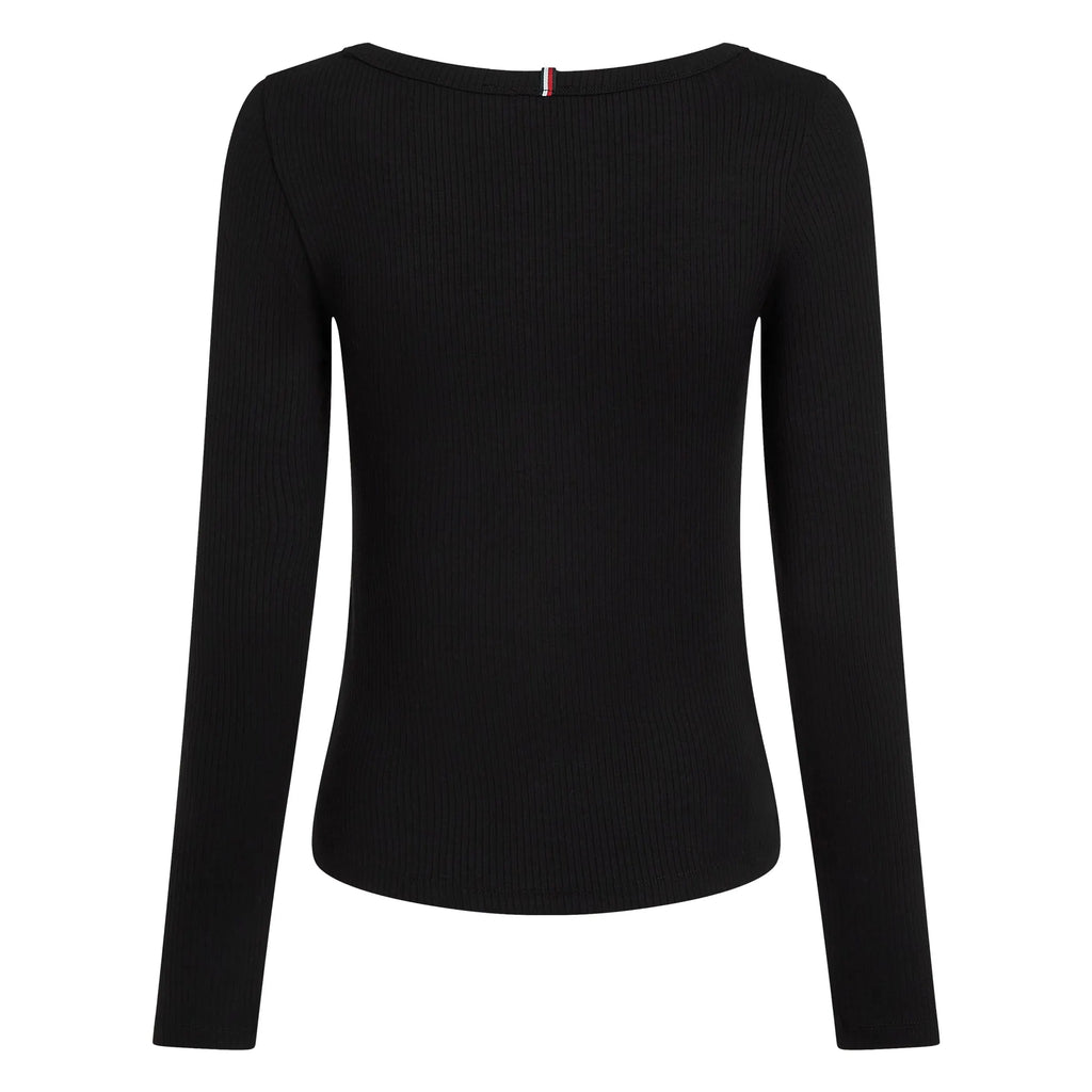 Tommy Hilfiger Bluză Slim 5X2 Rib Longsleeve