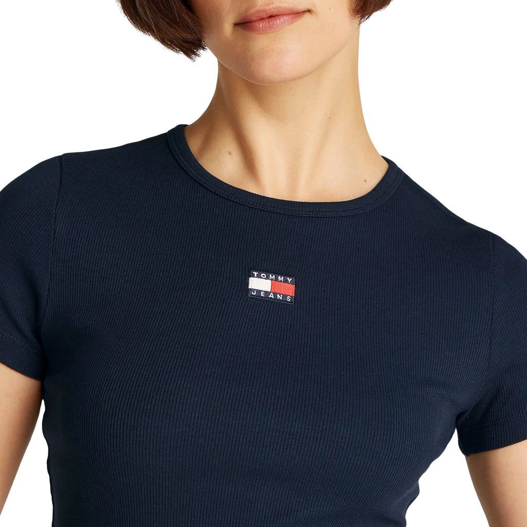 Tommy Hilfiger Top Slim Badge Ribbed