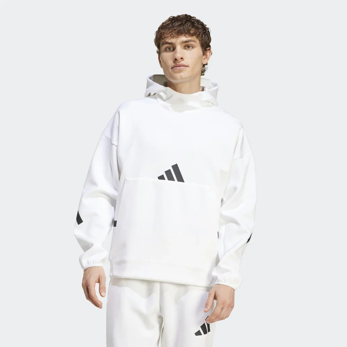 Adidas Hoodie Sportswear alb M Z.N.E.